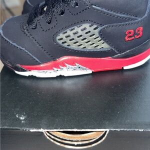 Jordan Baby Sneakers in Black and Red